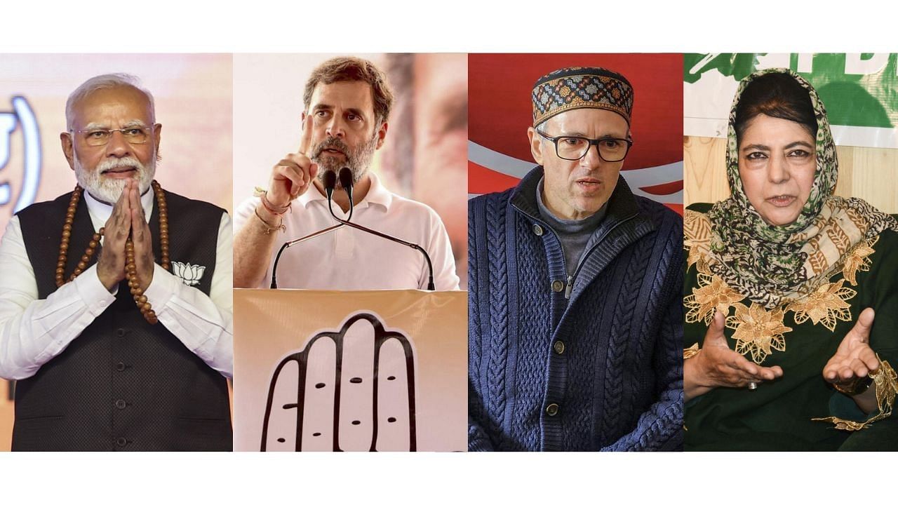 <div class="paragraphs"><p>PM Modi, Rahul Gandhi, Omar Abdullah and Mehbooba Mufti.</p></div>