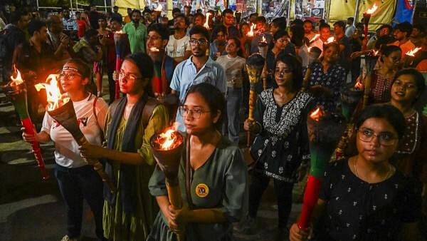 <div class="paragraphs"><p>Junior doctors' protest in West Bengal.</p></div>