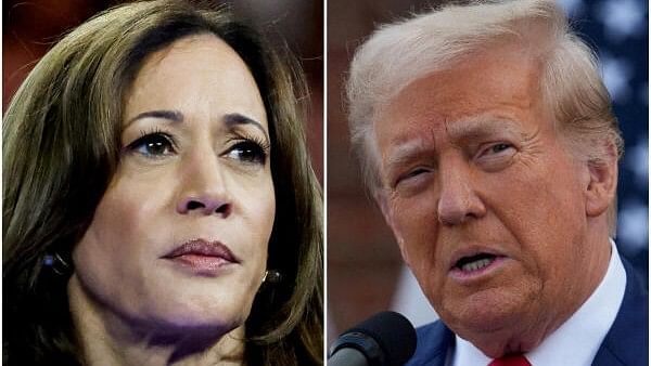 <div class="paragraphs"><p>Kamala Harris (left); Donald Trump.</p></div>