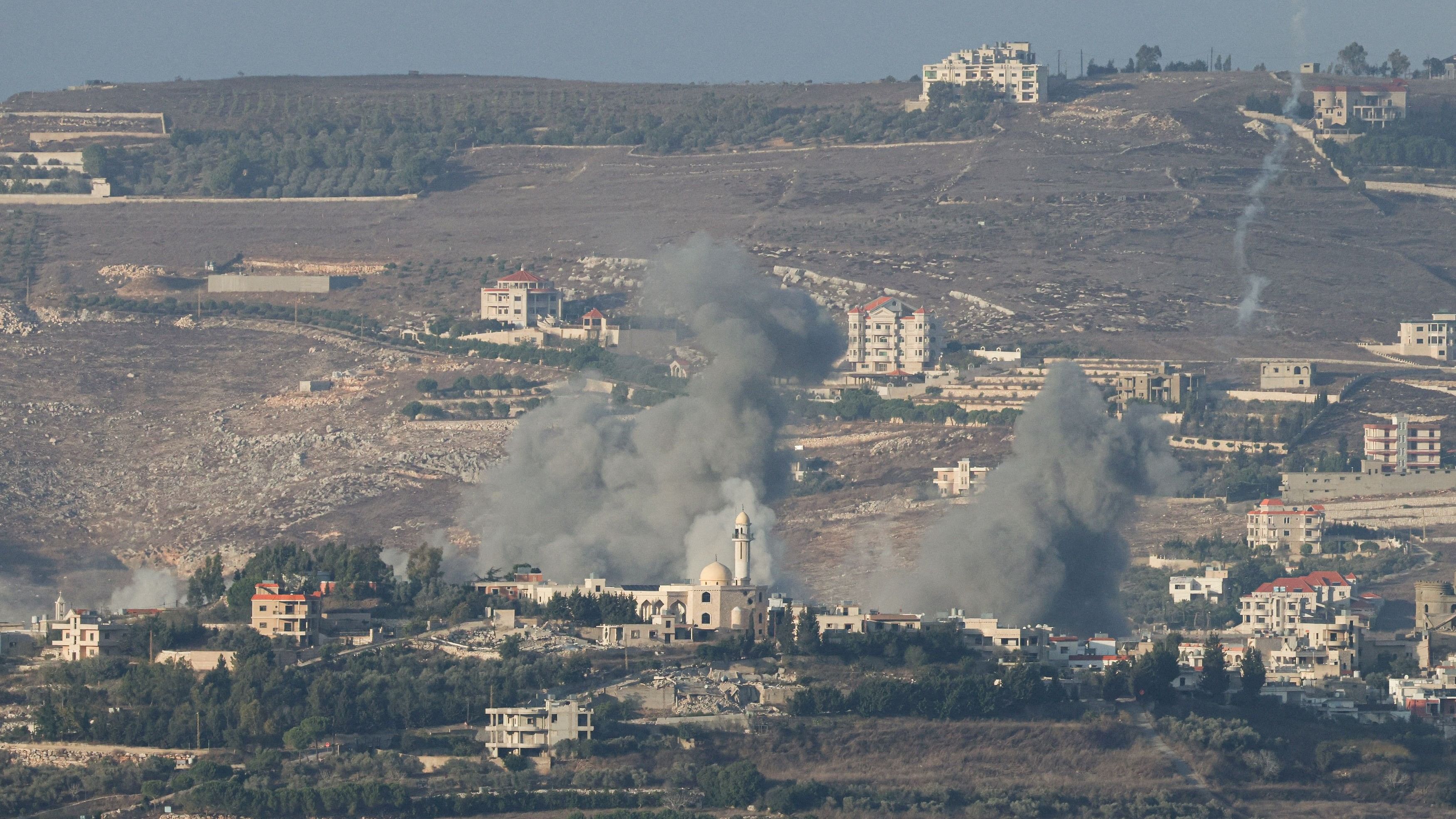 <div class="paragraphs"><p>Ongoing hostilities between Hezbollah and Israeli forces, as seen from northern Israel.</p></div>