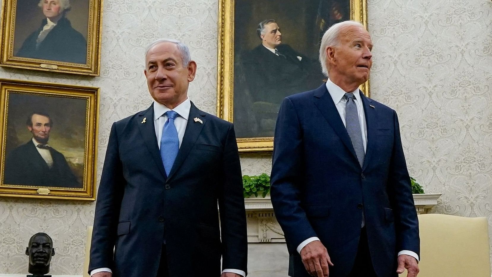 <div class="paragraphs"><p>US President Joe Biden with Israeli Prime Minister Benjamin Netanyahu.</p></div>