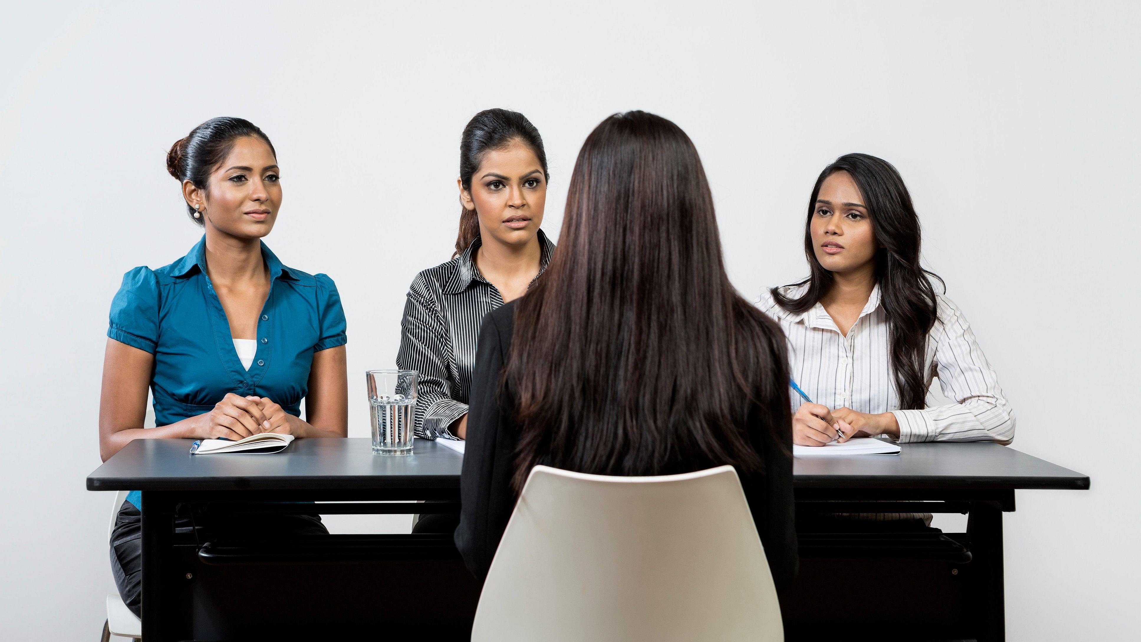 Panel of colleagues interview applicant