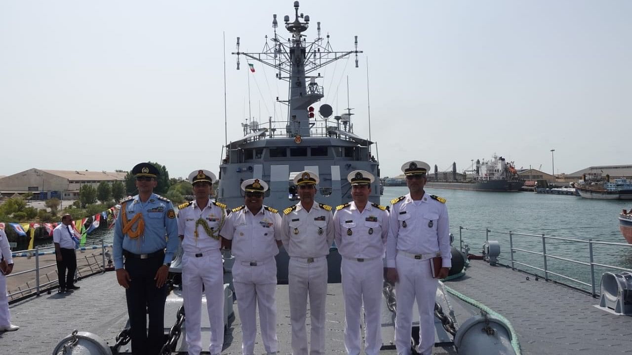 <div class="paragraphs"><p>The ships were escorted by IRI Naval ship Zereh into harbour and they received a ceremonial welcome on jetty by dignitaries from IRI Navy's First Naval District and the Indian Navy.</p></div>