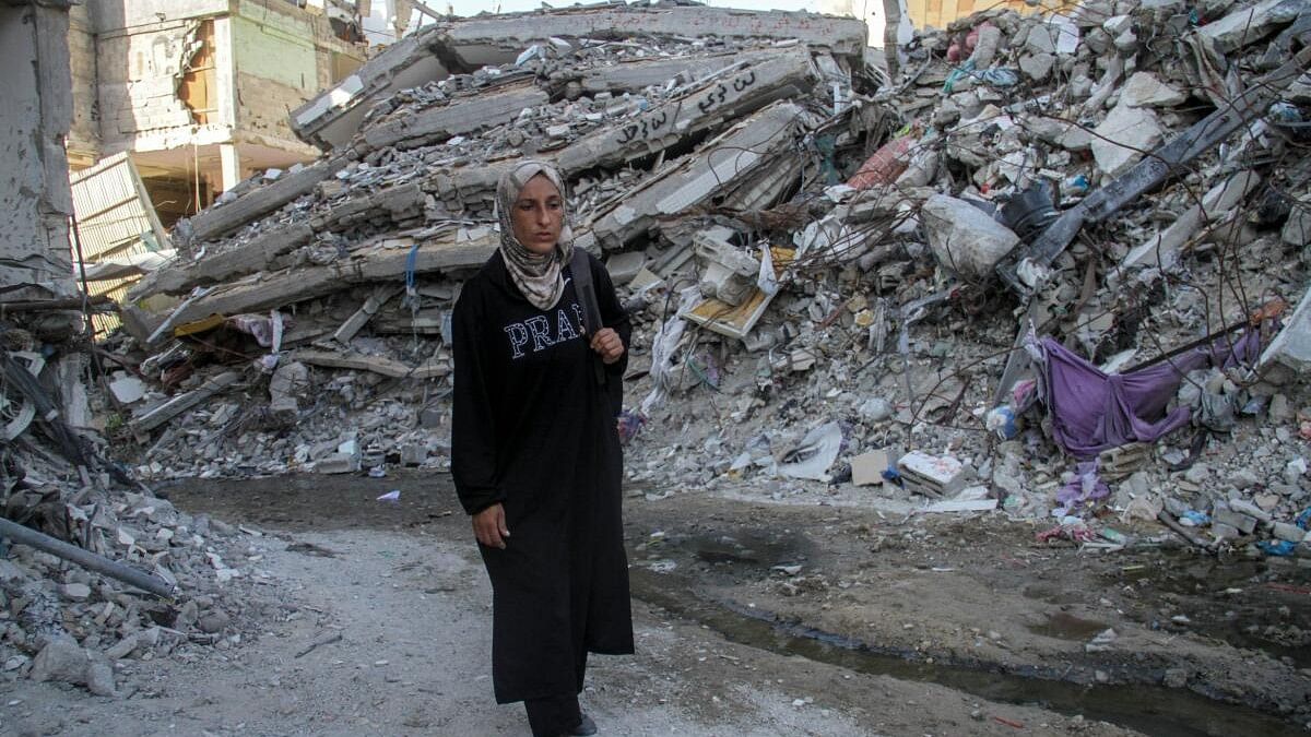 <div class="paragraphs"><p>File photo of debris at the strike of an air strike by Israel in Gaza.&nbsp;</p></div>