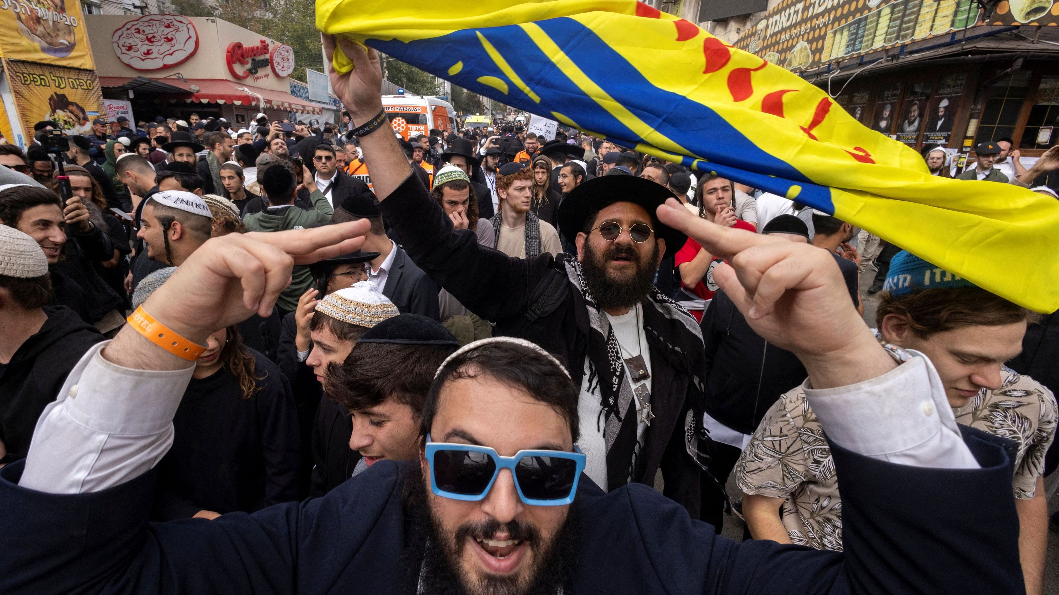 <div class="paragraphs"><p>Ultra-Orthodox Jewish pilgrims celebrate Rosh Hashanah near tomb of Rabbi Nachman of Breslov in Uman</p></div>