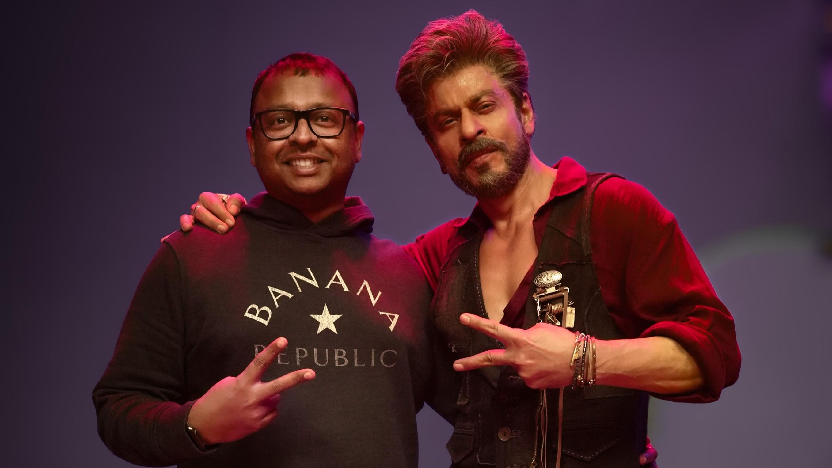 <div class="paragraphs"><p>GK Vishnu with Shah Rukh Khan on the sets of Bollywood blockbuster&nbsp;<em>Jawan</em>.</p></div>