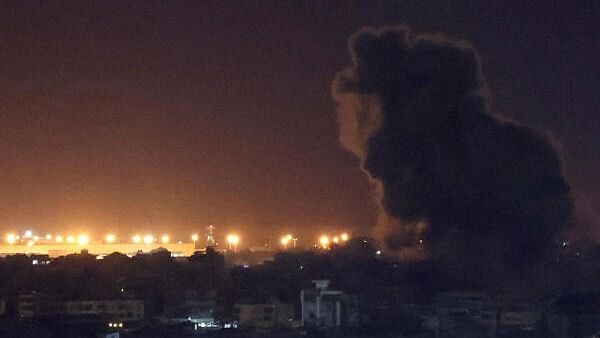 <div class="paragraphs"><p>Smoke rises over Beirut's southern suburbs after a strike, amid ongoing hostilities between Hezbollah and Israeli forces, as seen from Sin El Fil, Lebanon, October 2, 2024. </p></div>