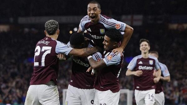 <div class="paragraphs"><p>Aston Villa v Bayern Munich - Villa Park, Birmingham, Britain - October 2, 2024 - Aston Villa's Jhon Duran celebrates scoring their first goal with Morgan Rogers, Ian Maatsen and Youri Tielemans.</p></div>