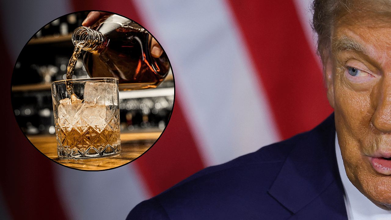 <div class="paragraphs"><p>Collage showing former US President Donald Trump and whisky being poured into a glass. For representational purposes.</p></div>