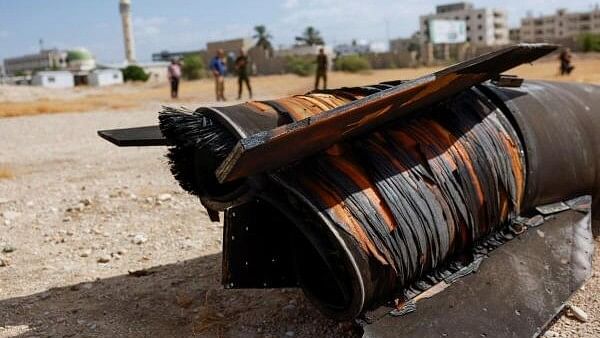 <div class="paragraphs"><p>A projectile lies on the ground a day after Iran fired a salvo of ballistic missiles against Israel, in Jericho, in the Israeli-occupied West Bank.</p></div>