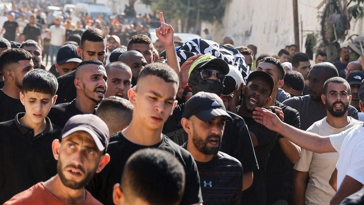 <div class="paragraphs"><p>Funeral of Palestinians who were killed in an Israeli airstrike, in Tulkarm camp.</p></div>