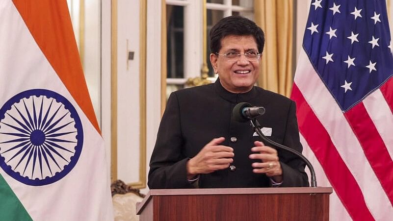 <div class="paragraphs"><p>Union Commerce and Industry Minister Piyush Goyal speaks at the reception and dinner hosted by the Ambassador of India to the US, on the occasion of the India-US CEO Forum and Commercial Dialogue, in Washington DC, USA.</p></div>