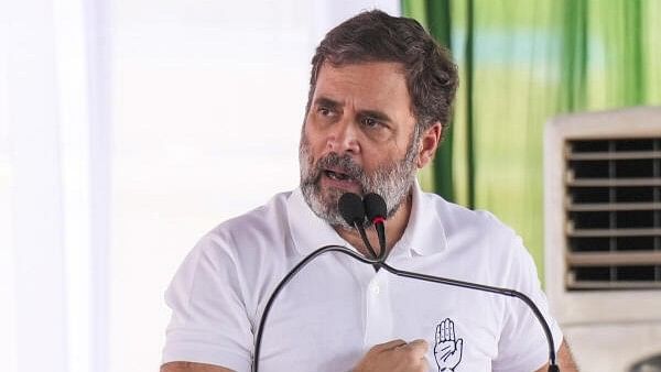 <div class="paragraphs"><p>Congress leader Rahul Gandhi addresses the party's Haryana Vijay Sankalp Jansabha.&nbsp;</p></div>