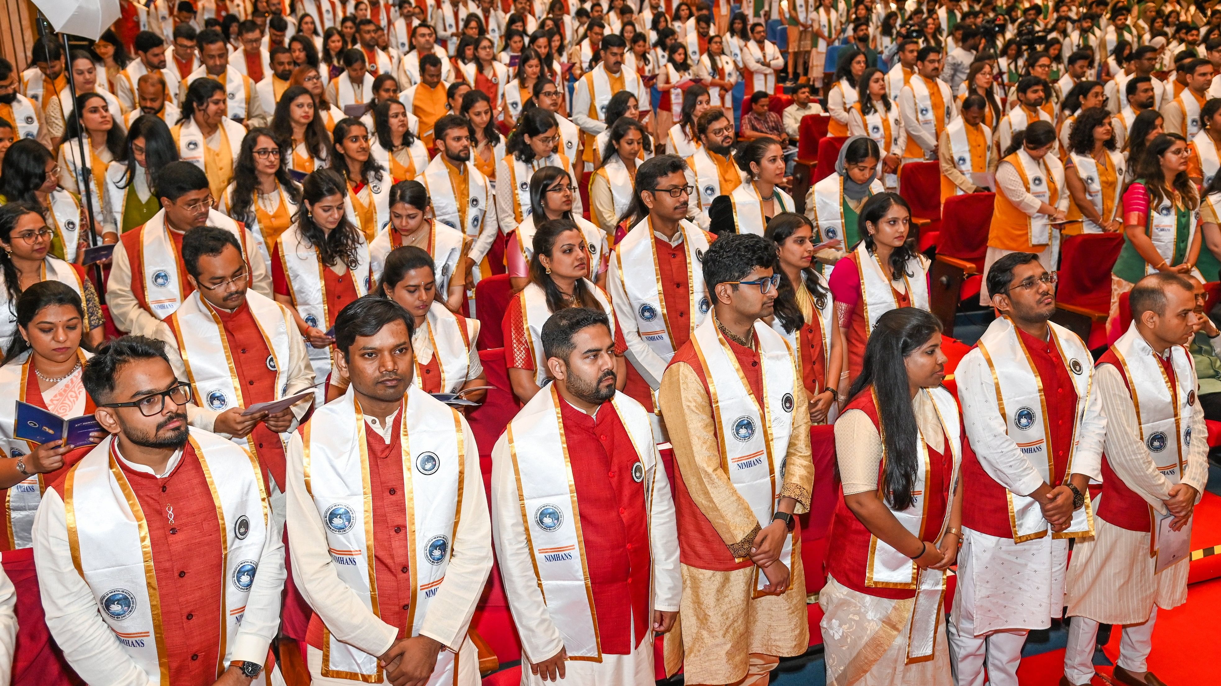 <div class="paragraphs"><p>Students at the 27th convocation of Nimhans at the Nimhans convention centre in the city on Thursday. </p></div>