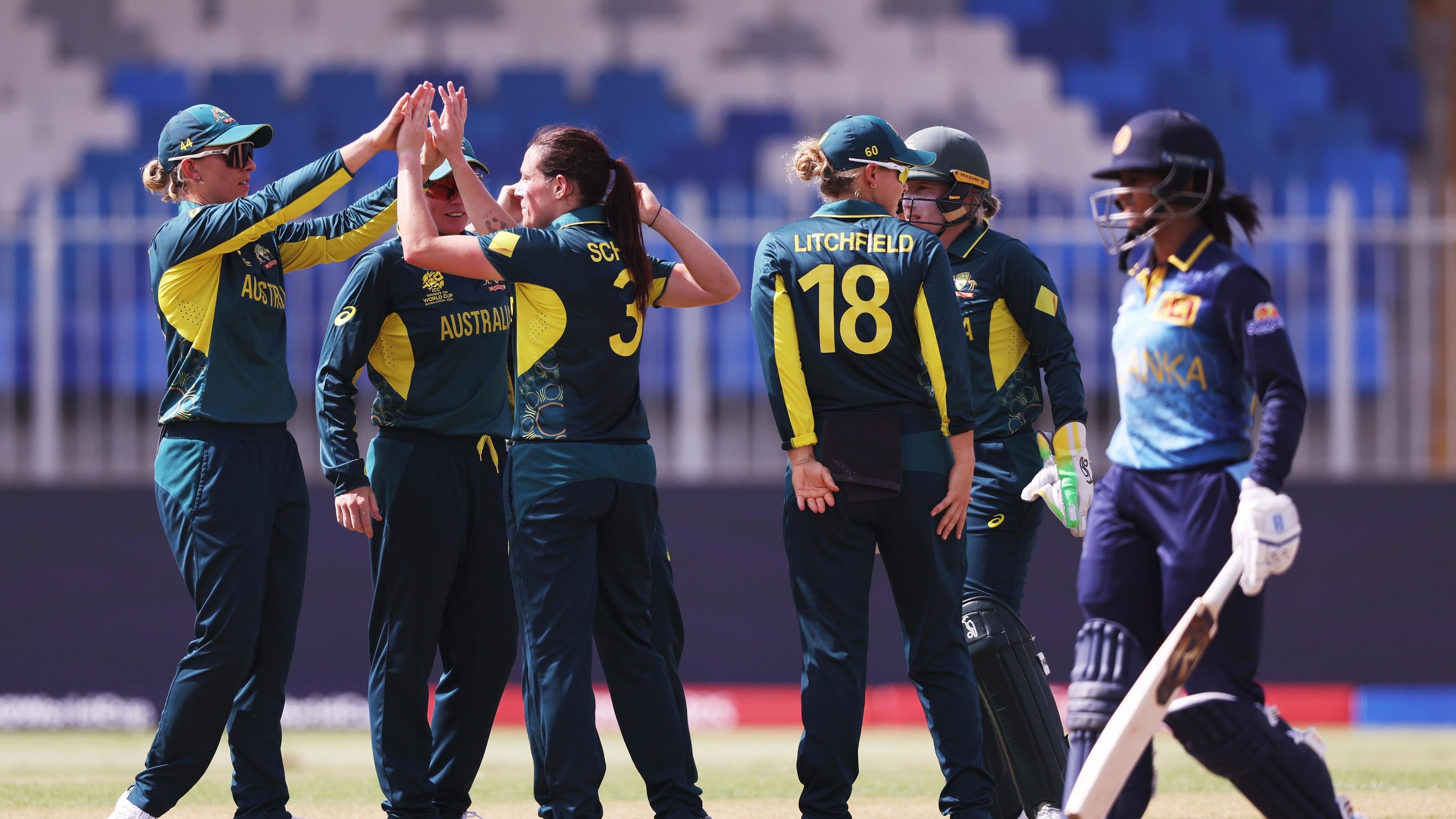 <div class="paragraphs"><p>Defending champions Australia overcame a mighty scare to eventually beat Sri Lanka by six wickets.</p></div>