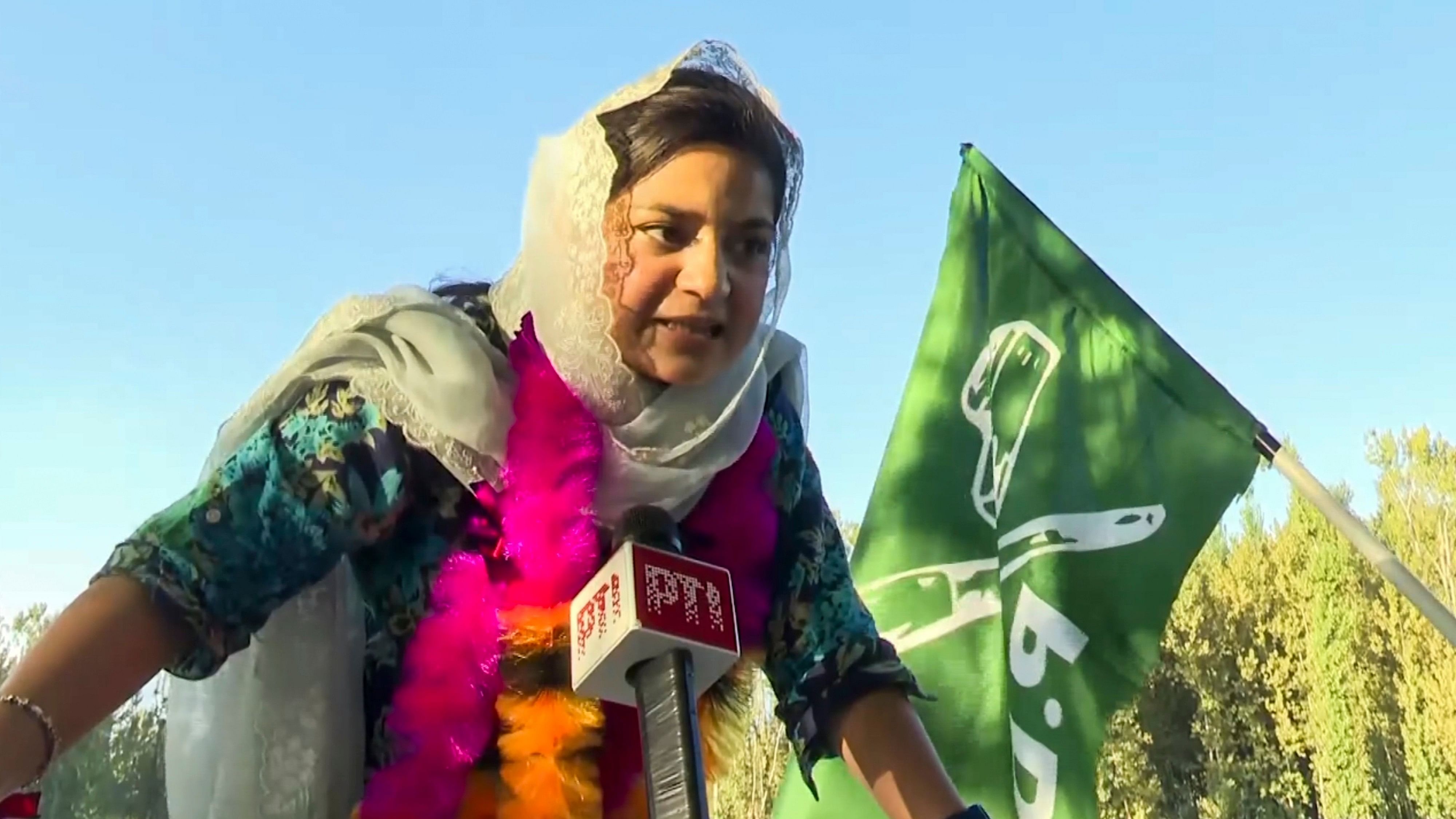 <div class="paragraphs"><p> Iltija Mufti, daughter of Peoples Democratic Party (PDP) chief Mehbooba Mufti and party candidate from Bijbehara constituency</p></div>