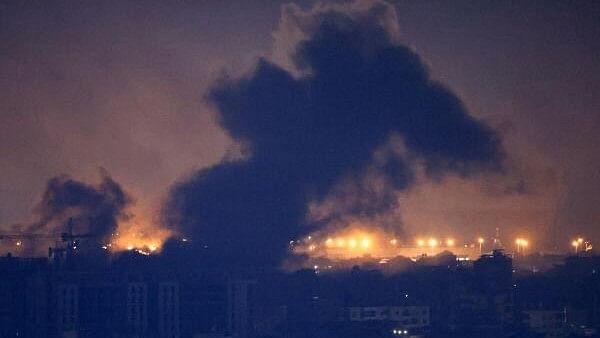 <div class="paragraphs"><p>Smoke billows over Beirut's southern suburbs after a strike, amid ongoing hostilities between Hezbollah and Israeli forces, as seen from Sin El Fil, Lebanon.</p></div>