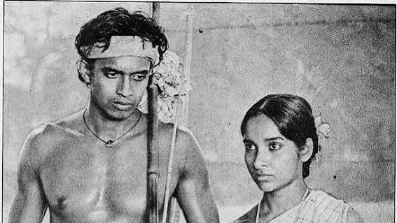 Mithun Chakraborthy and Mamtha Shankar in 'Mrigaya'.