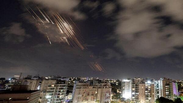 <div class="paragraphs"><p>Israel's Iron Dome anti-missile system intercepts rockets after Iran fired a salvo of ballistic missiles, as seen from Ashkelon, Israel.</p></div>