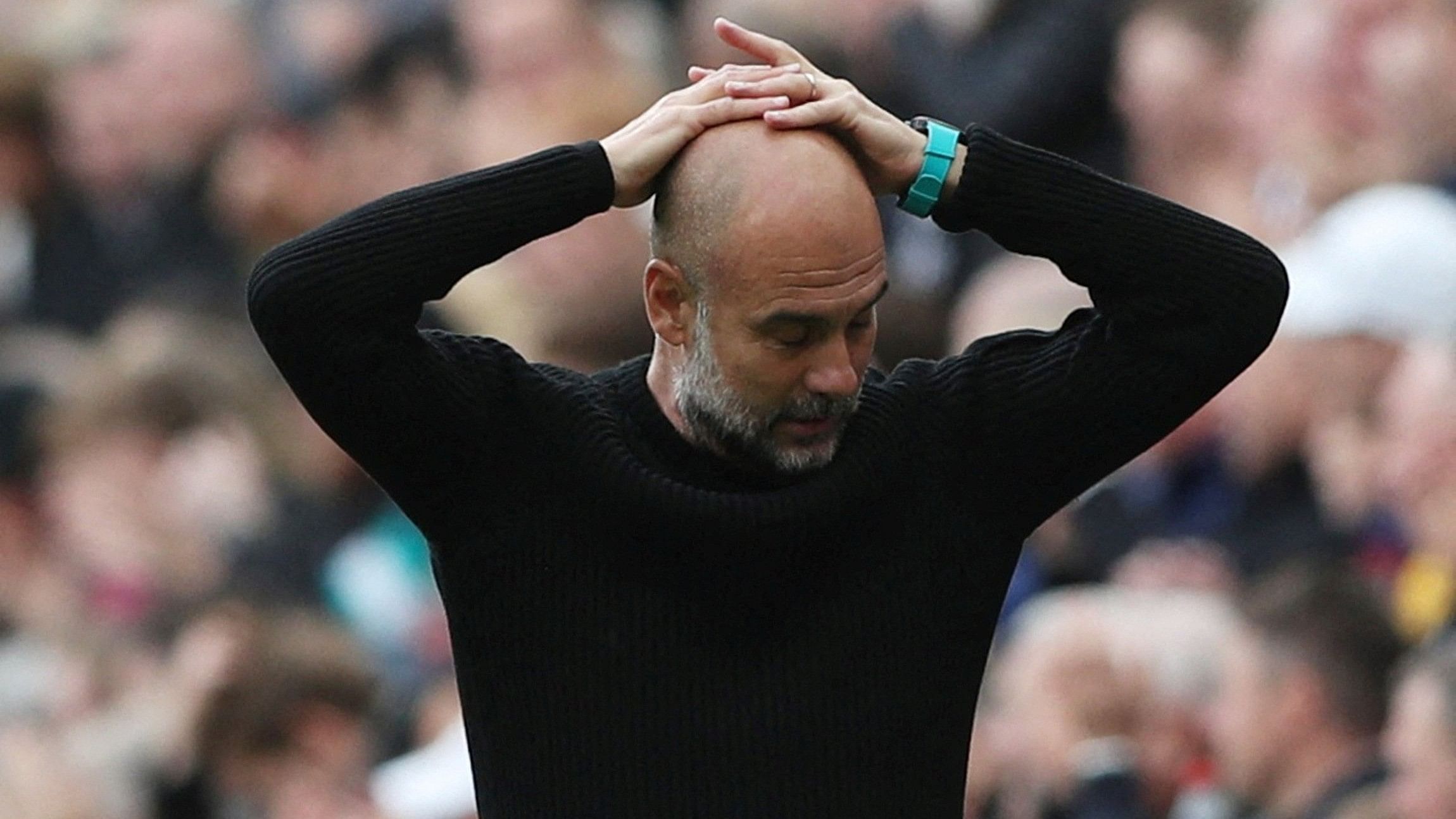 <div class="paragraphs"><p>Newcastle United v Manchester City - St James' Park, Newcastle, Britain - September 28, 2024 Manchester City manager Pep Guardiola reacts.</p></div>