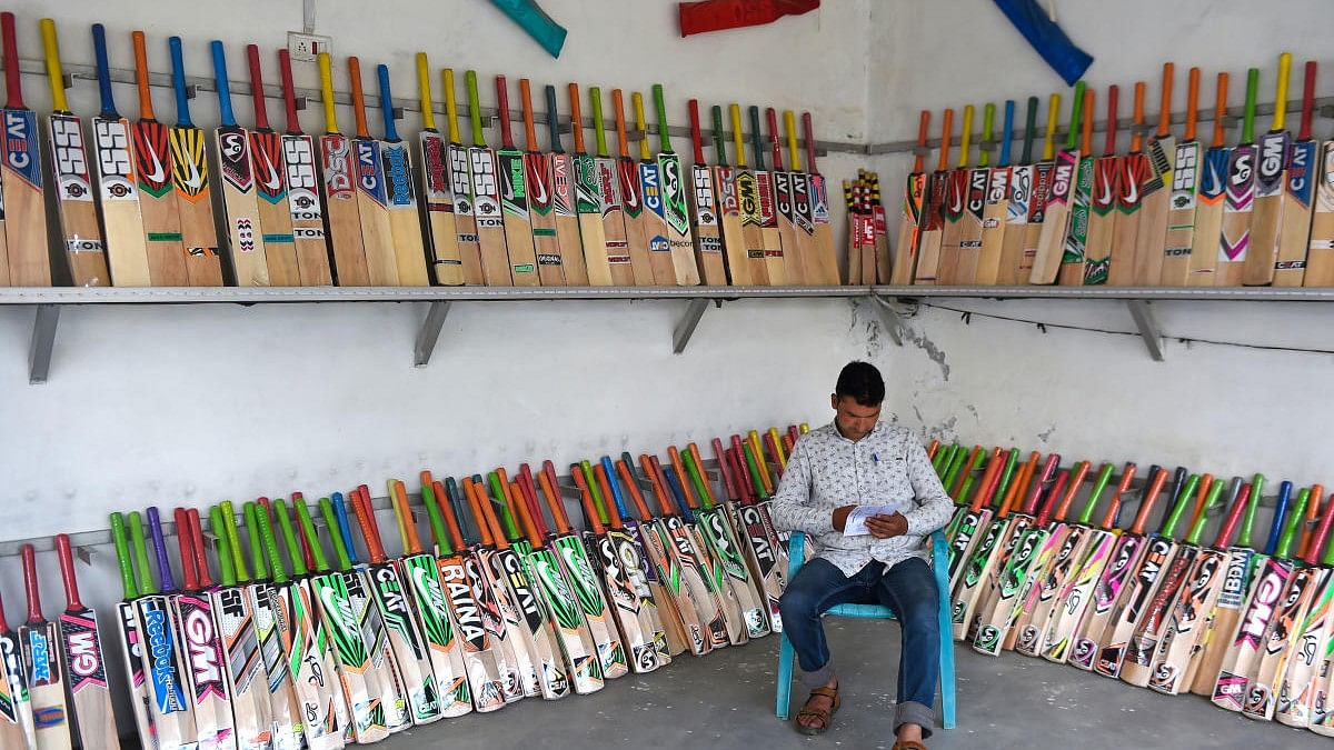 <div class="paragraphs"><p>Cricket bats on display for sale at a factory showroom in Kashmir.</p></div>