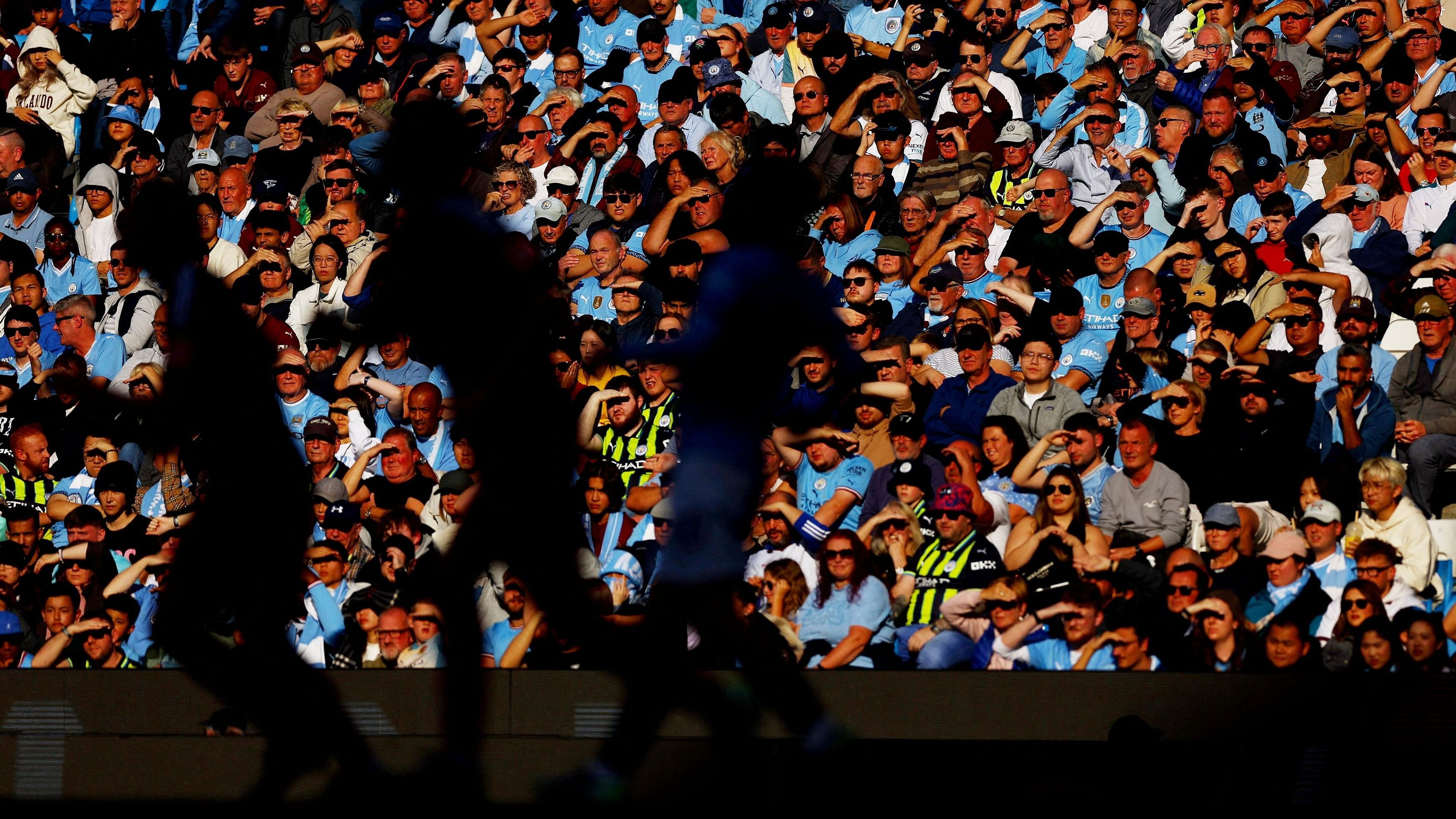 <div class="paragraphs"><p>Manchester City fans in the stands during their match against Fulham.</p></div>