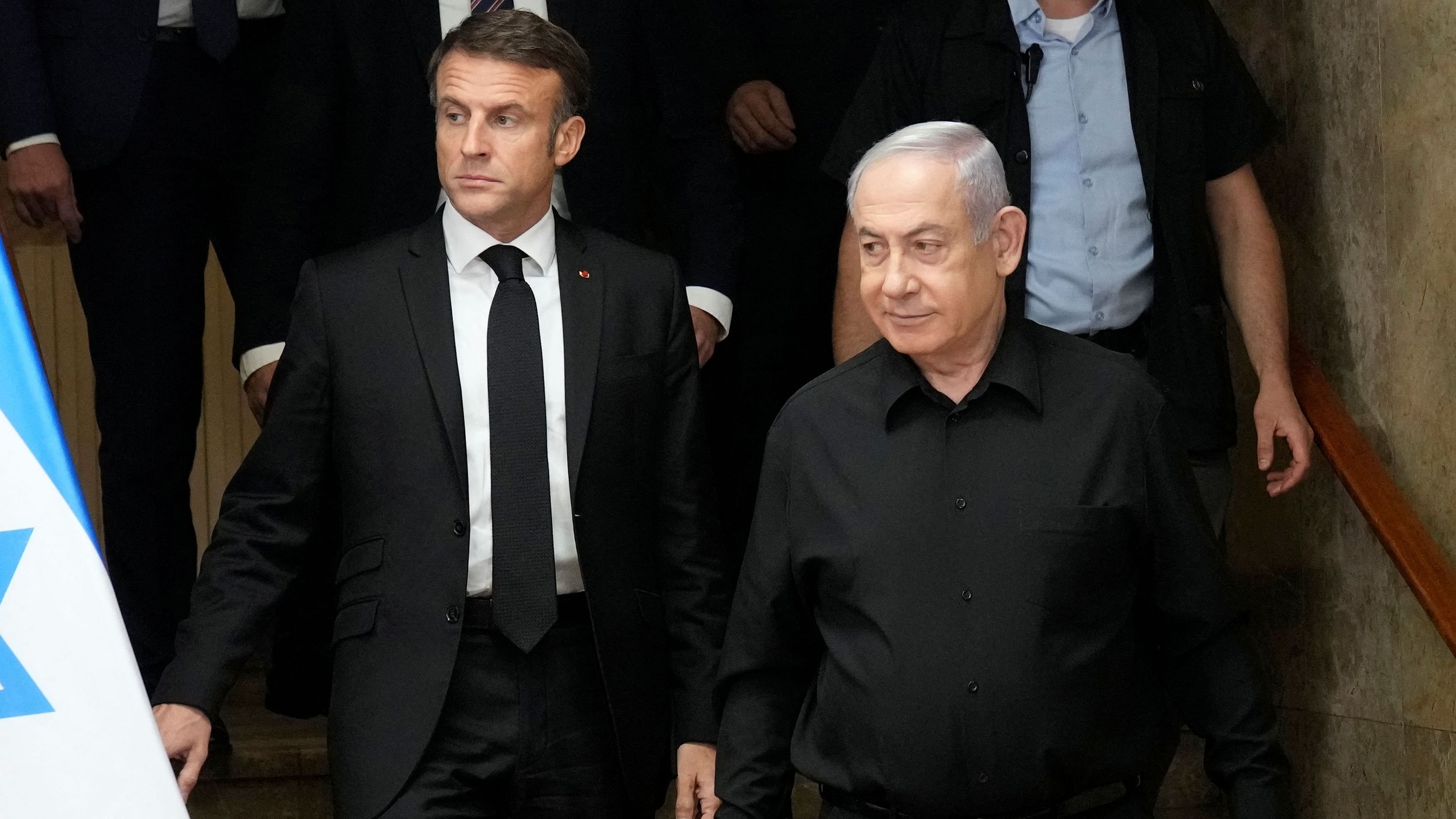 <div class="paragraphs"><p>Israeli Prime Minister Benjamin Netanyahu and French President Emmanuel Macron</p></div>