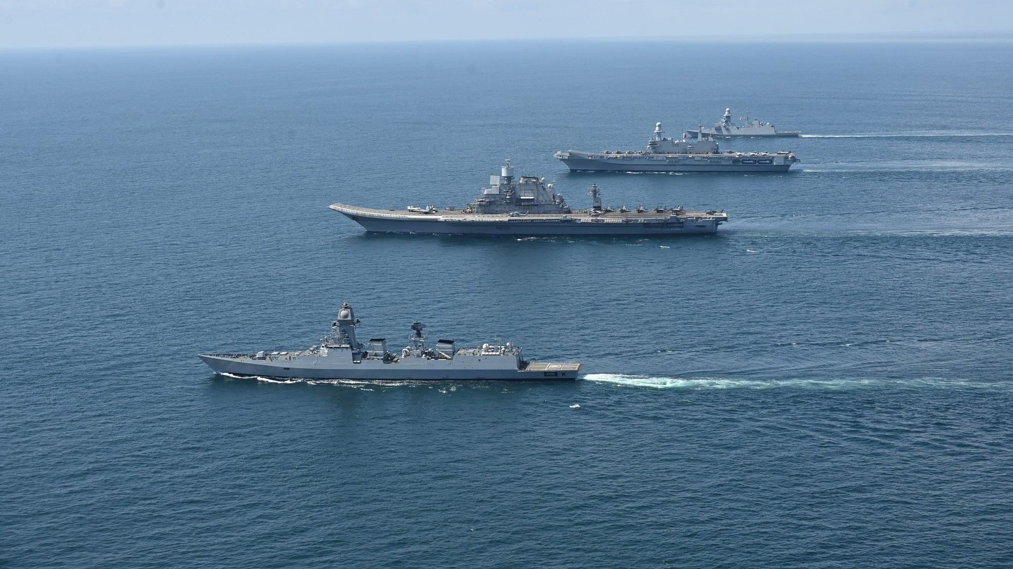 <div class="paragraphs"><p>The Carrier Strike Groups of the Indian and Italian navies exercised for the first time for two days.&nbsp;</p></div>