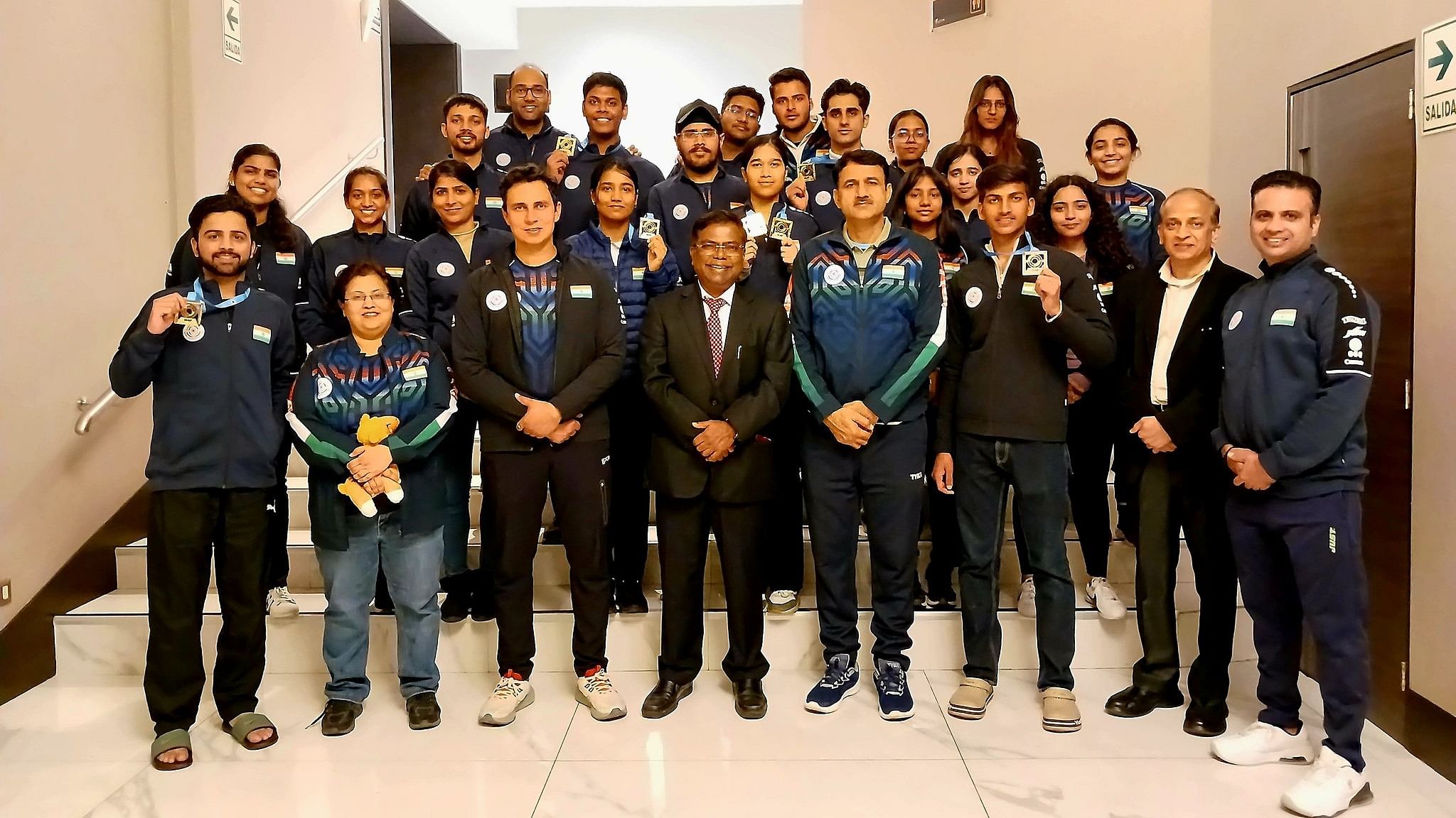 <div class="paragraphs"><p>Indian shooting squad for ISSF Junior World Championship.</p></div>