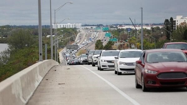 <div class="paragraphs"><p>Heavy traffic begins to back up on Interstate 275 South as residents evacuate St. Petersburg, Florida, ahead of Hurricane Milton, U.S., October 7, 2024.</p></div>