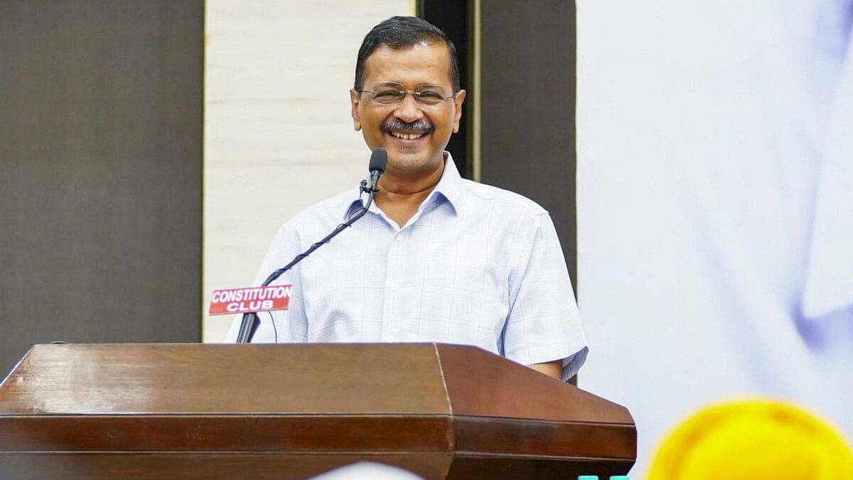 <div class="paragraphs"><p>Arvind Kejriwal addresses AAP municipal councillors during the 'Councillor meeting', in New Delhi.&nbsp;</p></div>