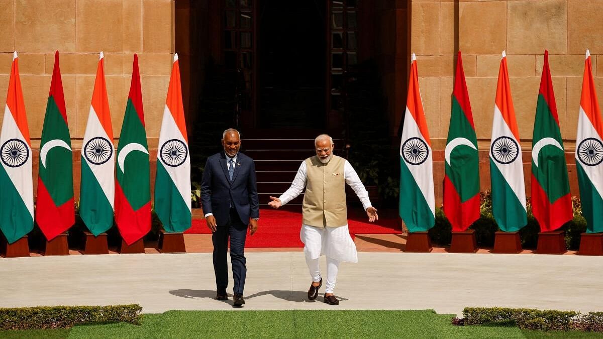 <div class="paragraphs"><p>Muhammad Muizzu with Prime Minister Narendra Modi during his recent visit to India.&nbsp;&nbsp;</p></div>