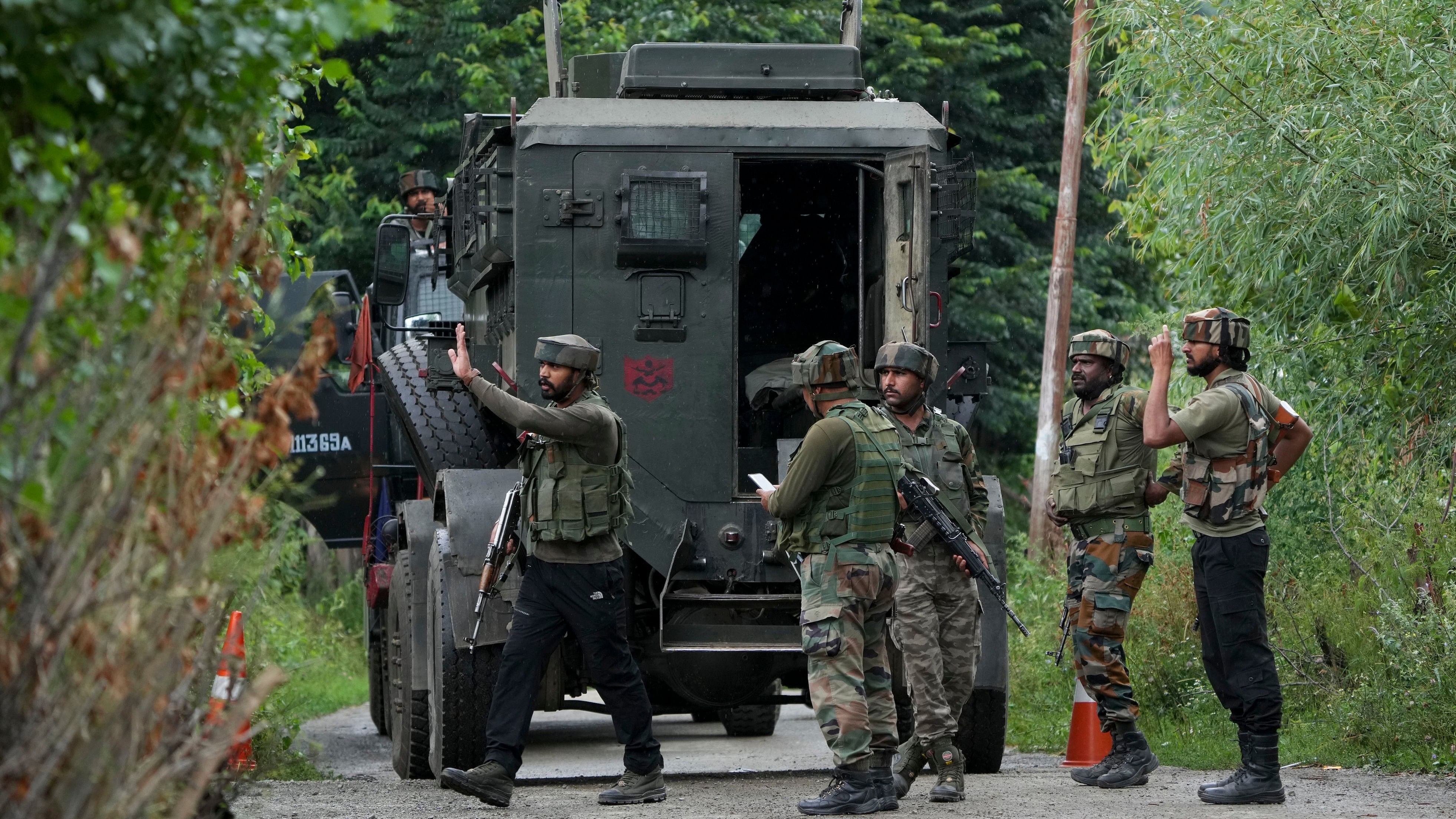 <div class="paragraphs"><p>Anantnag: Security personnel during an encounter with terrorists.</p></div>