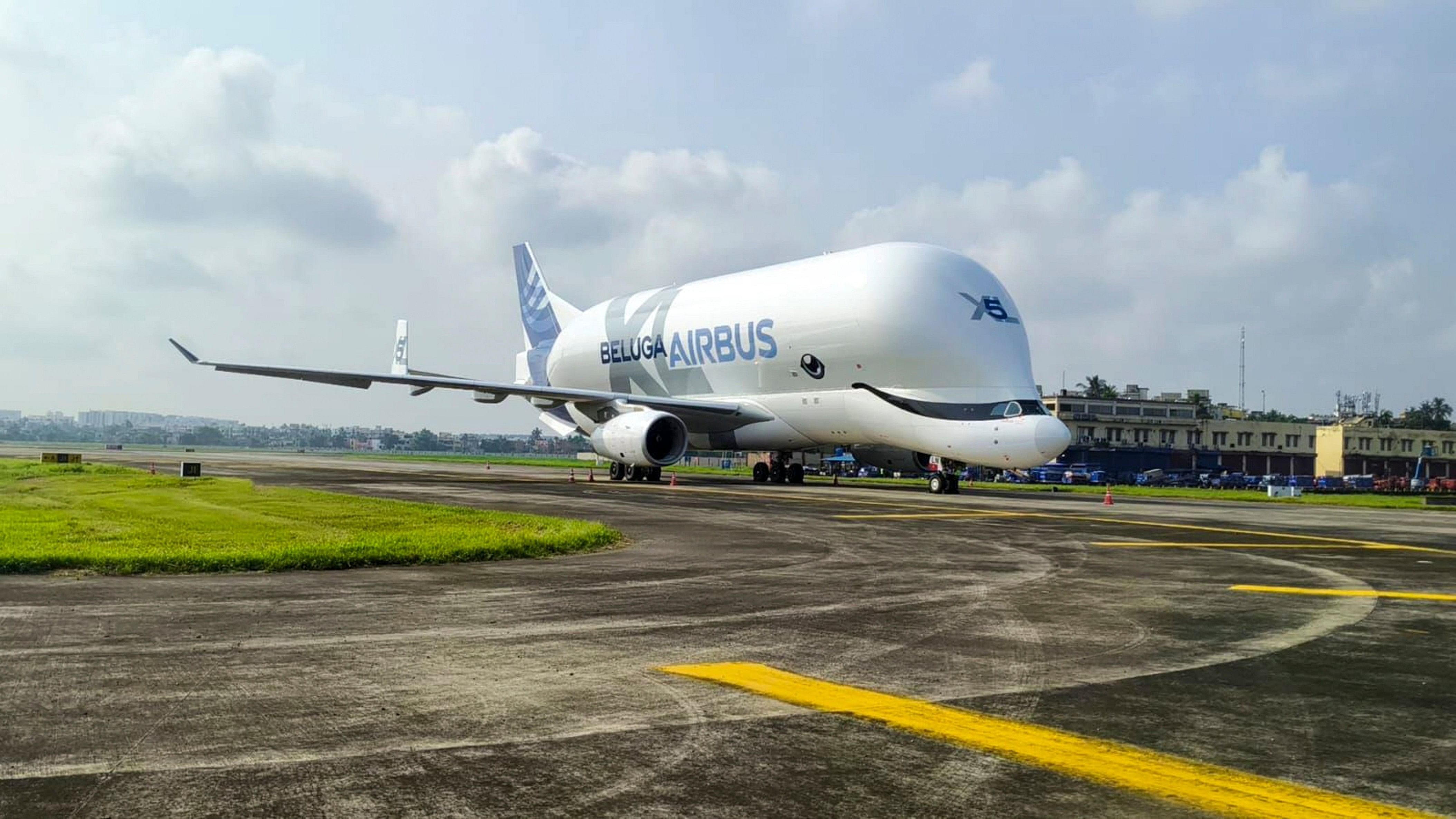 <div class="paragraphs"><p>Kolkata: Beluga XL, the biggest Airbus Beluga series aircraft, stands parked at Kolkata airport. </p></div>