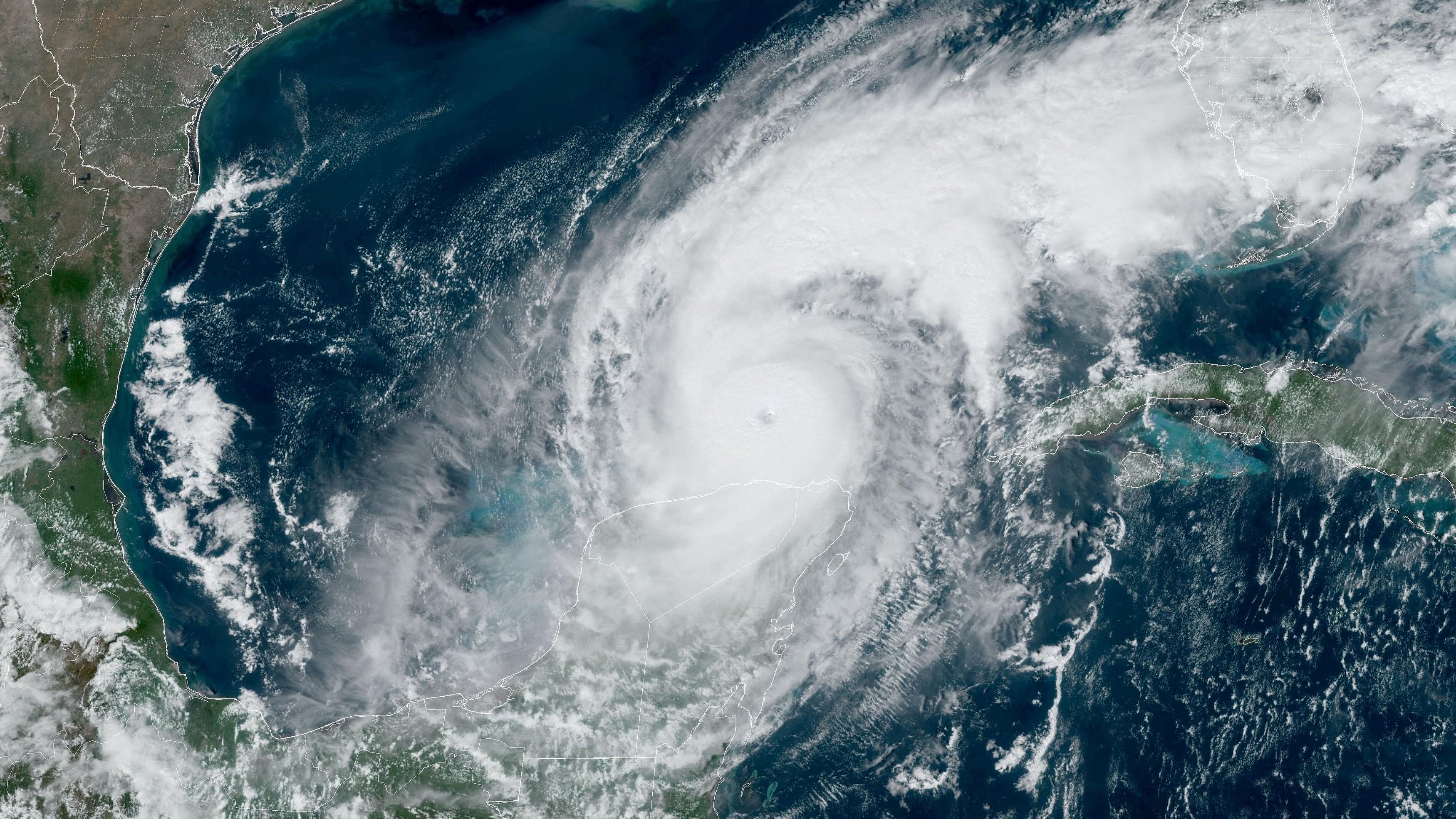 <div class="paragraphs"><p>A satellite image shows Hurricane Milton progressing before its expected landfall in Florida, in the Gulf of Mexico October 8, 2024.</p></div>