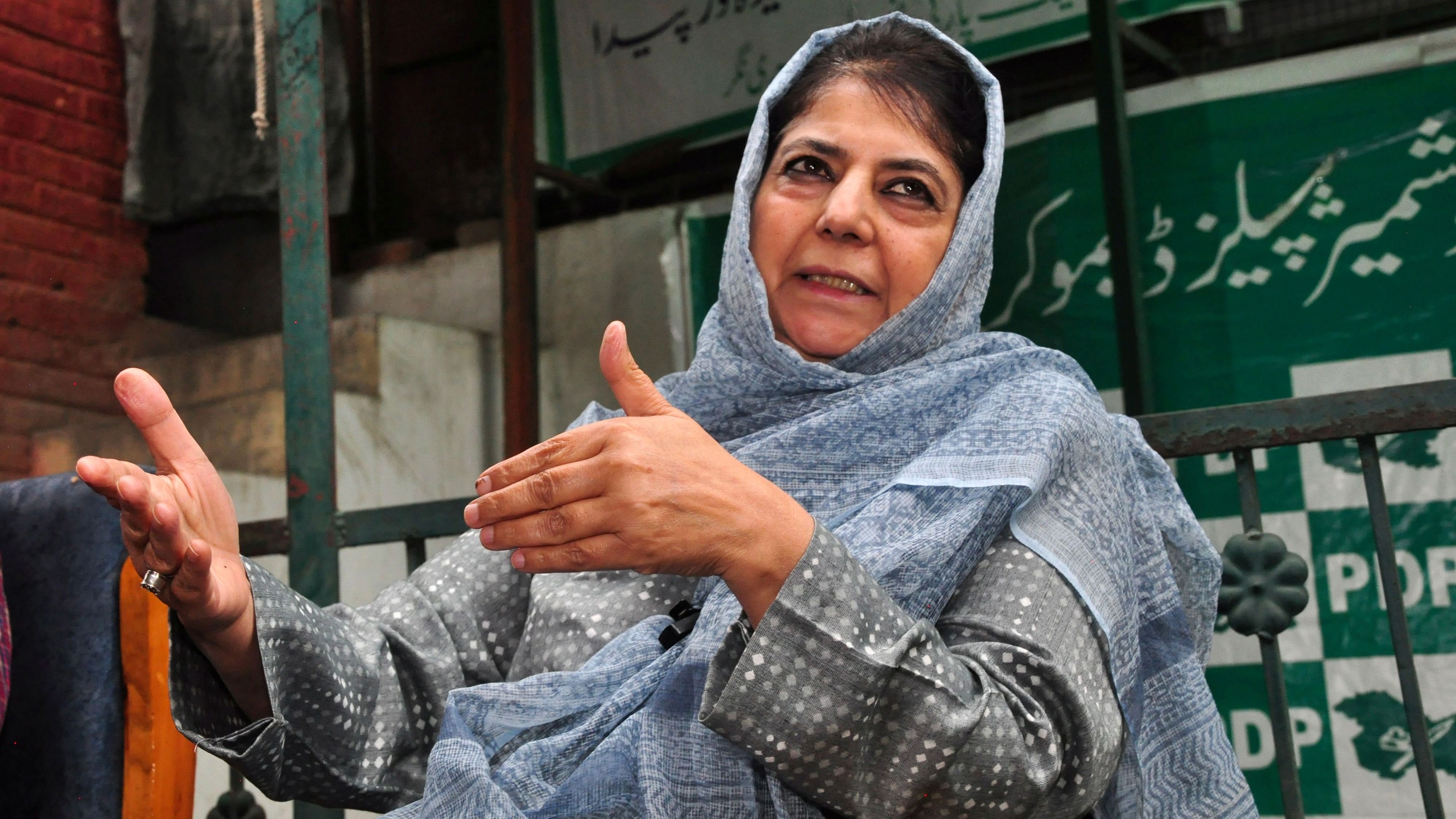 <div class="paragraphs"><p>Peoples Democratic Party (PDP) President Mehbooba Mufti</p></div>