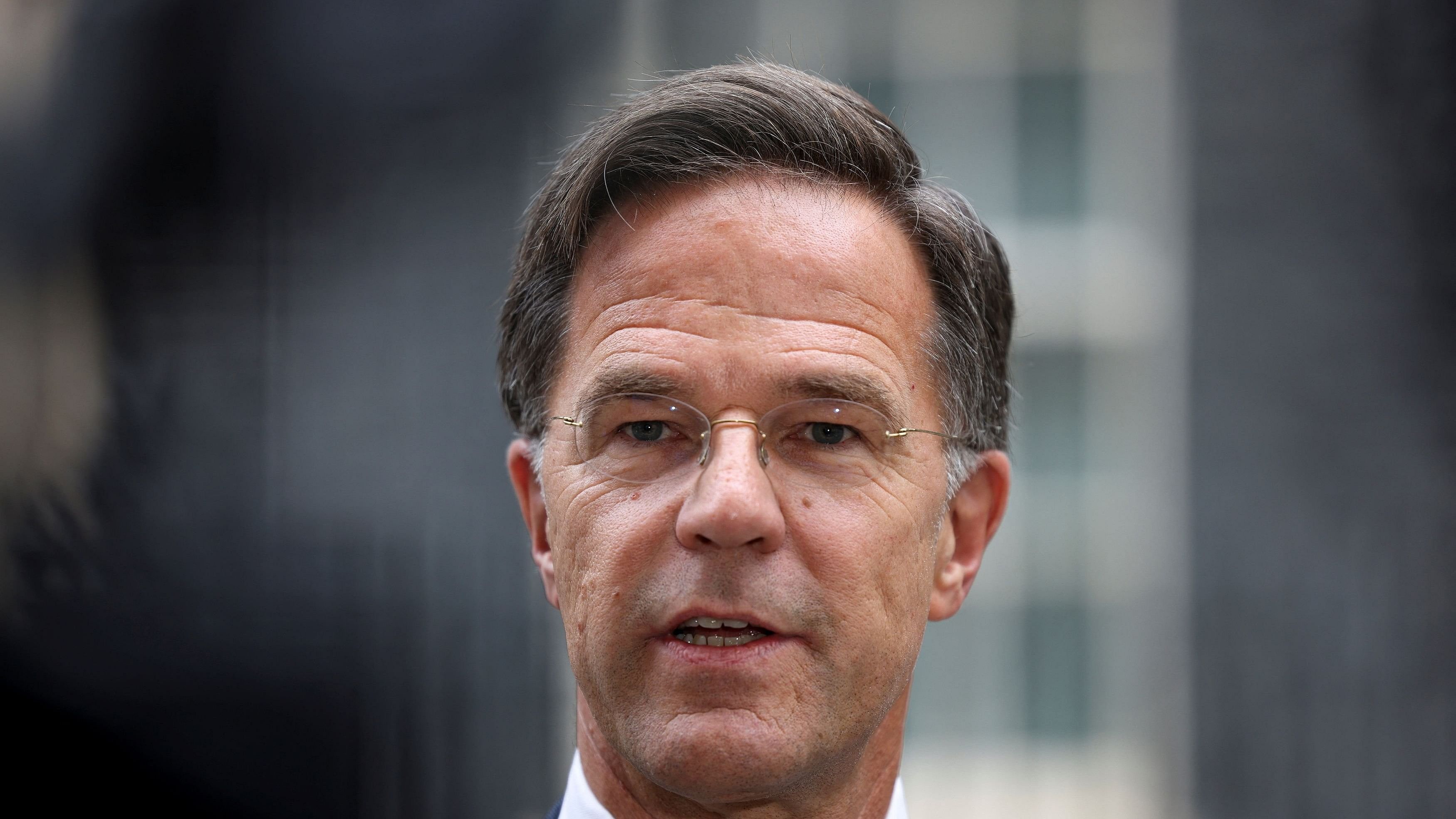 <div class="paragraphs"><p>NATO Secretary General Mark Rutte speaks to the media outside 10 Downing Street in London, Britain.</p></div>