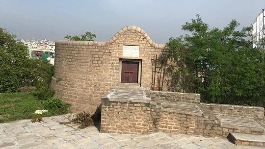 <div class="paragraphs"><p>It is in the 'Dakhma' or the 'Tower of Silence' structures, which have wells and are open to the sun, that the Parsis traditionally lay their departed ones -- for the vultures to consume. The one in this picture is located in Hyderabad.</p></div>