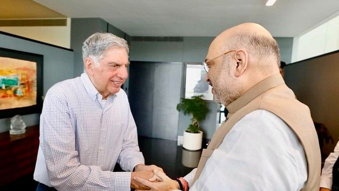 <div class="paragraphs"><p>Union Minister Amit Shah with late Ratan Tata</p></div>