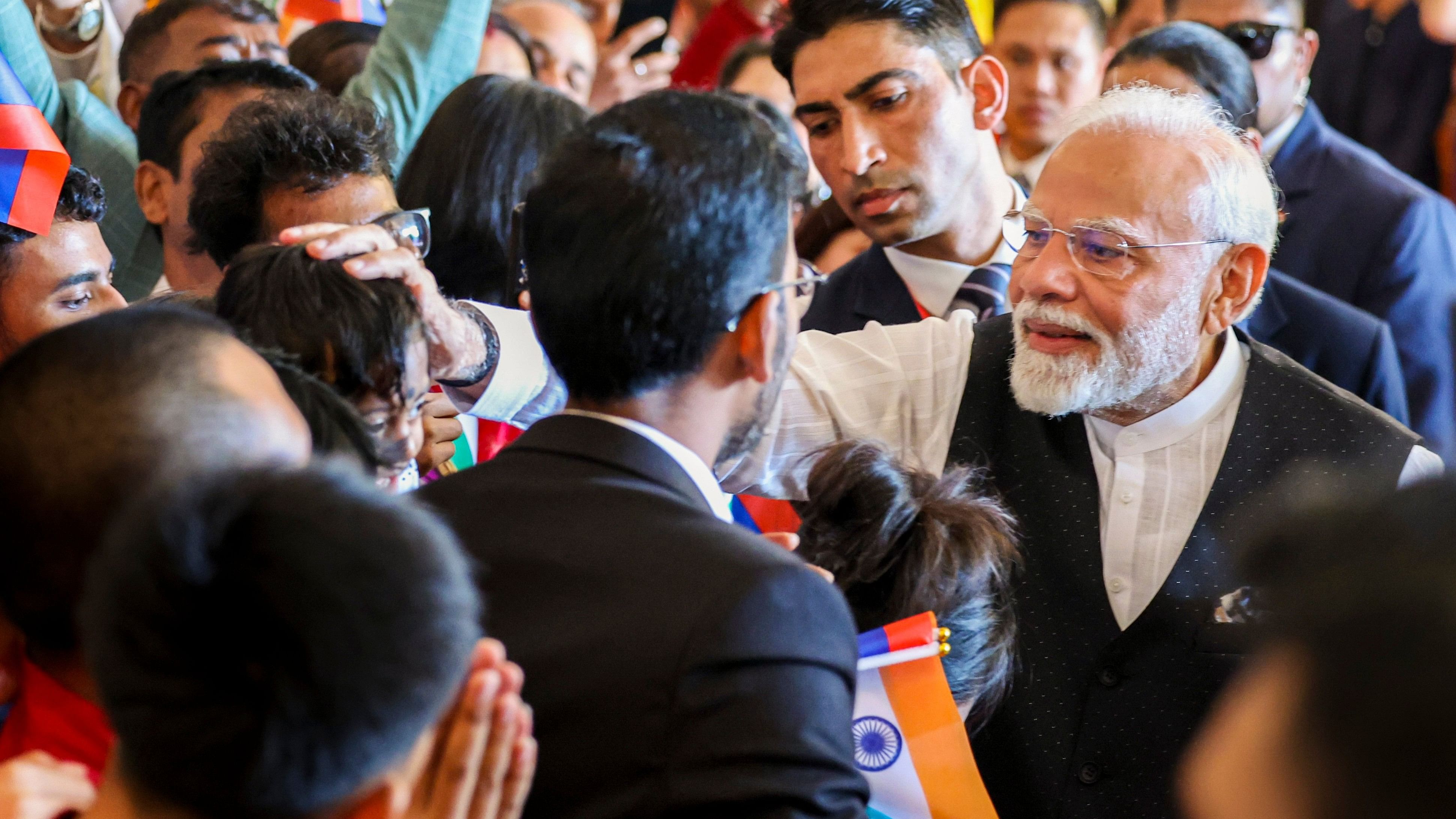 <div class="paragraphs"><p> Prime Minister Narendra Modi being welcomed by the Indian community, in Vientiane, Laos, Thursday, Oct. 10, 2024.   </p></div>