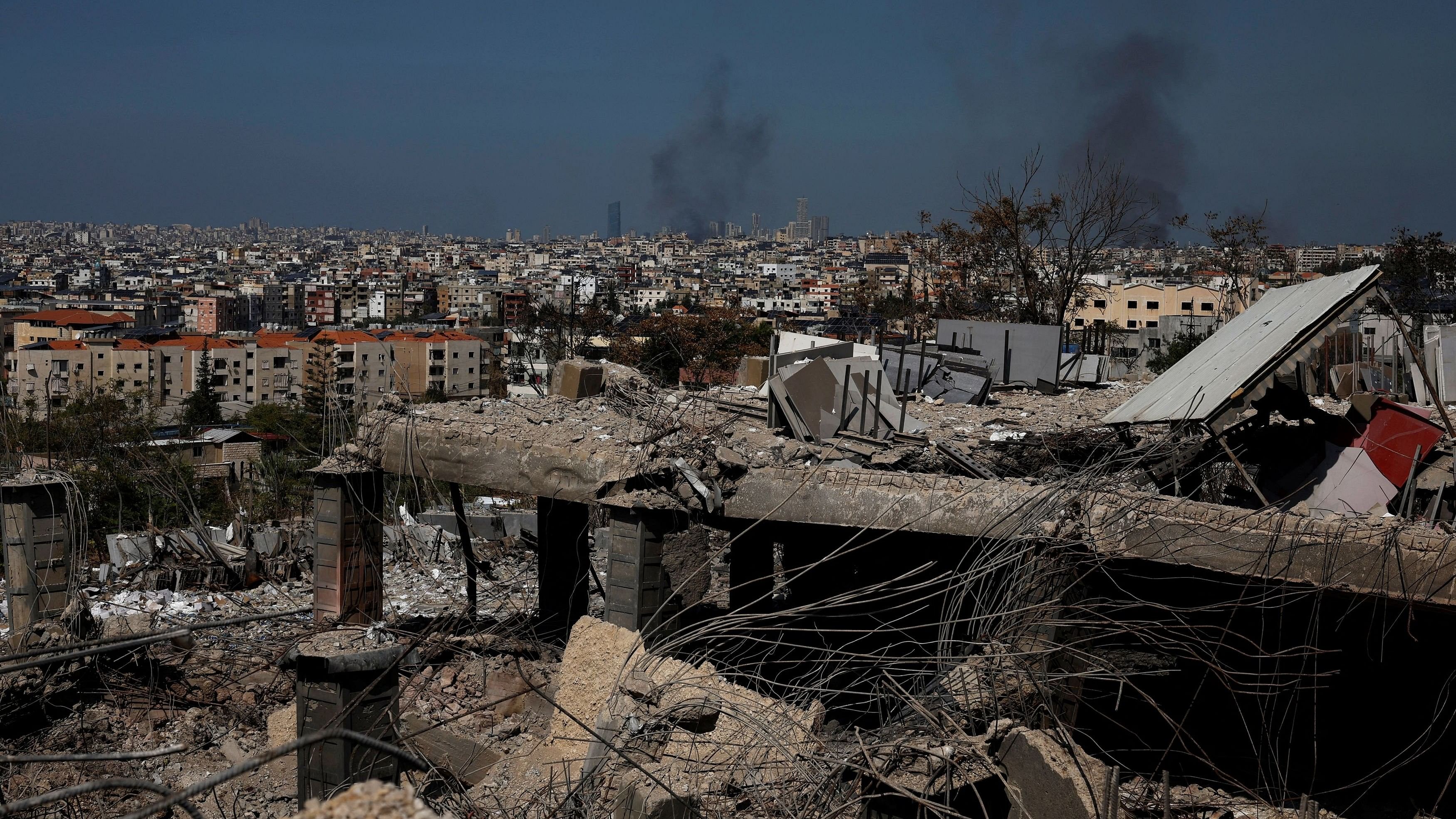 <div class="paragraphs"><p>A view of damage caused by previous Israeli airstrikes, as smoke rises over Beirut's southern suburbs, amid ongoing hostilities between Hezbollah and Israeli forces in Lebanon.</p></div>