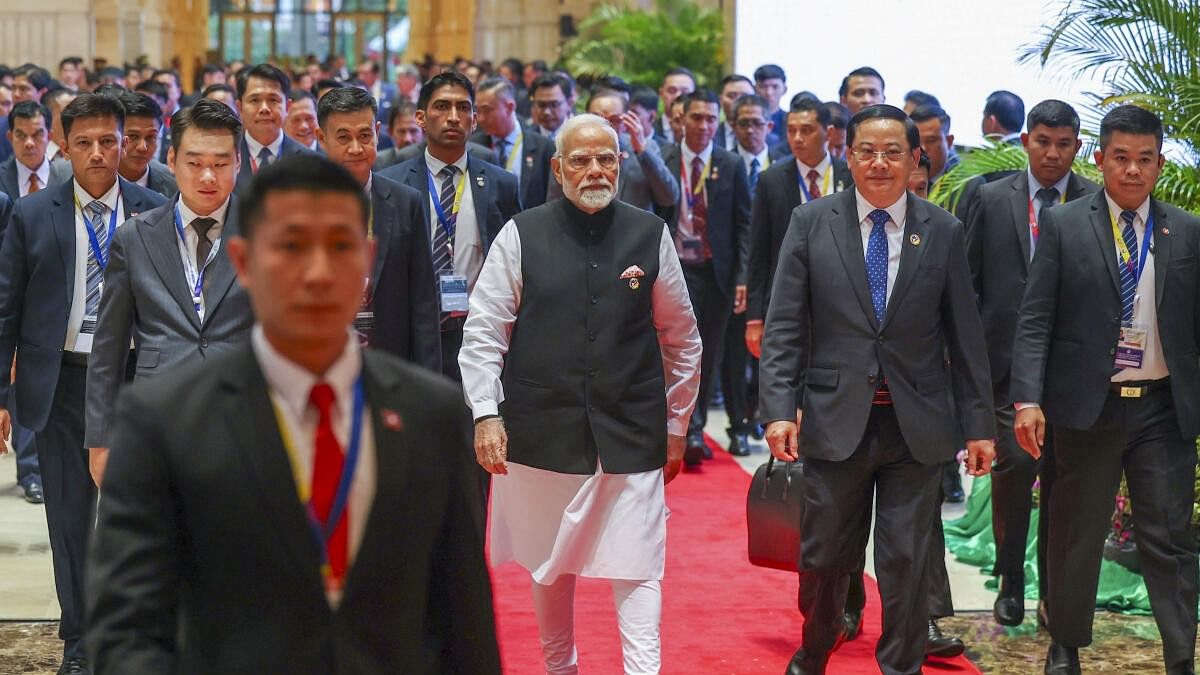 <div class="paragraphs"><p>Prime Minister Narendra Modi with other leaders at the 19th East Asia Summit in Vientiane, Laos, Friday, October 11, 2024.</p></div>