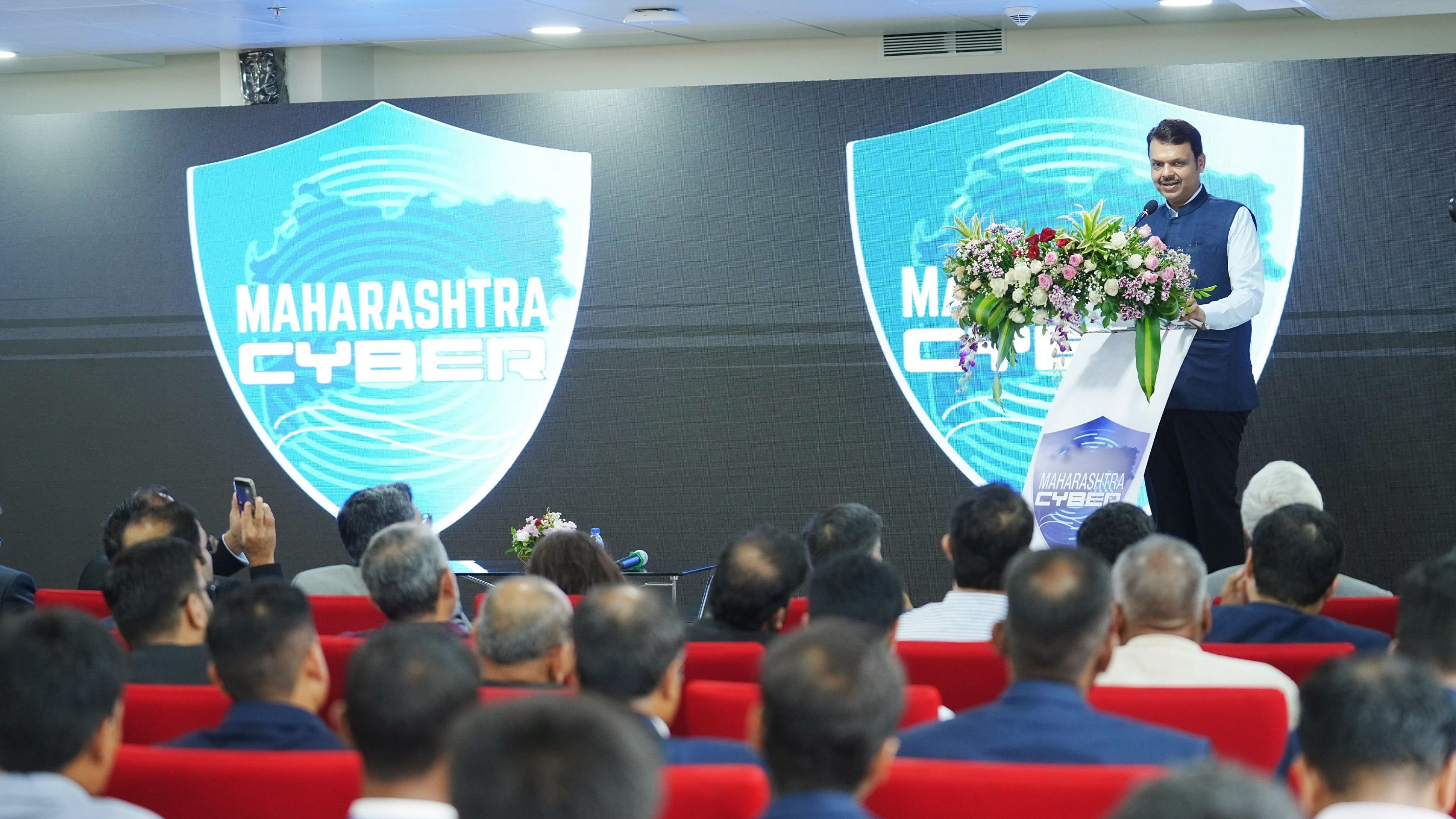 <div class="paragraphs"><p>Maharashtra Deputy Chief Minister Devendra Fadnavis during the inauguration of the cybercrime command centre, October 11, 2024.</p></div>