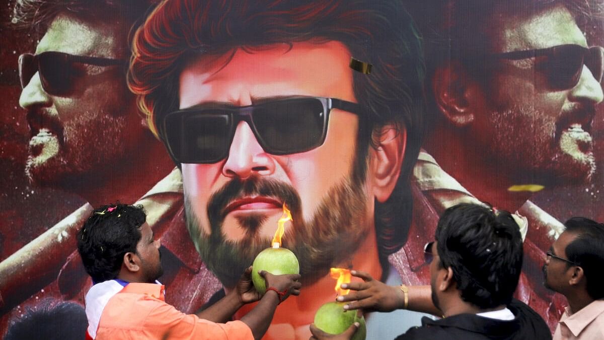 <div class="paragraphs"><p>Fans of superstar Rajinikanth celebrate the release of his highly-anticipated movie 'Vettaiyan' at a theatre, in Chennai.</p></div>