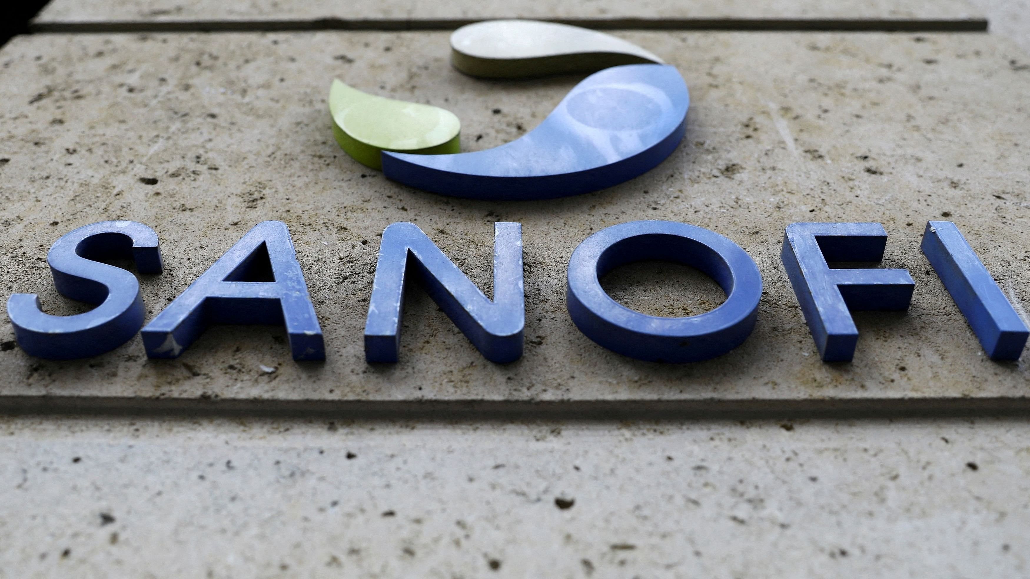 <div class="paragraphs"><p> The logo of Sanofi is seen at the company's headquarters in Paris.</p></div>