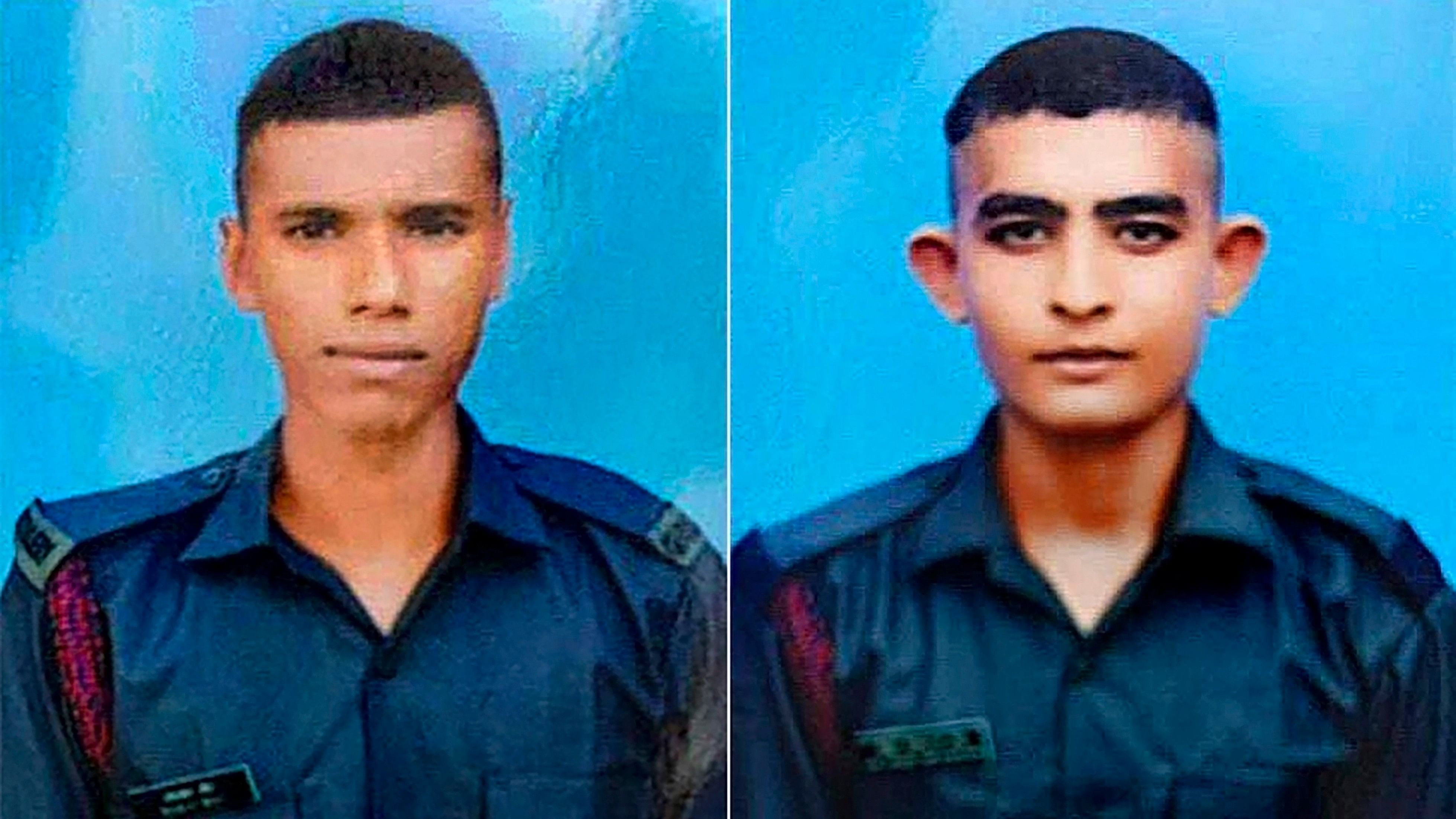 <div class="paragraphs"><p>Gunner Gohil Vishvarajsinh and Gunner Saikat from the Hyderabad's Artillery Centre - who lost their lives during a field firing exercise at the Devlali Field Firing Ranges, in Nashik. </p></div>