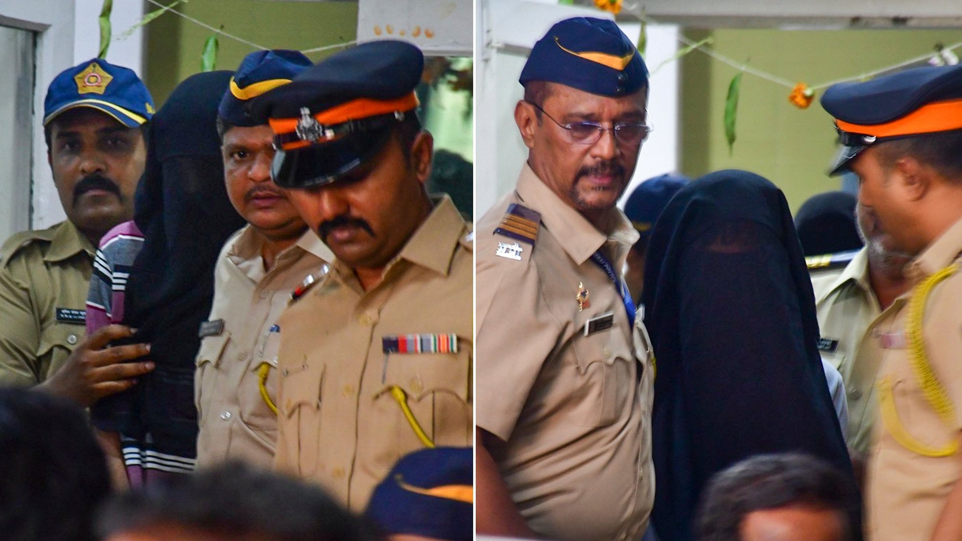 <div class="paragraphs"><p> In this combo photo, men accused in the case of NCP leader Baba Siddique's murder being produced before a court.</p></div>