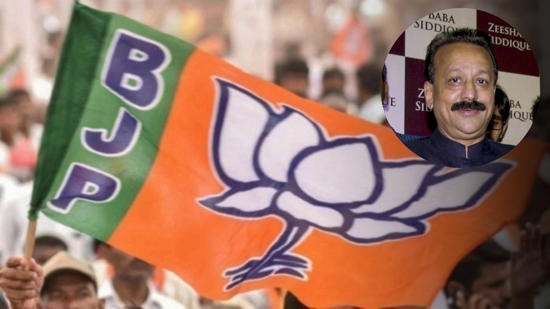 <div class="paragraphs"><p>A collage showing the BJP flag and late NCP leader Baba Siddique.</p></div>