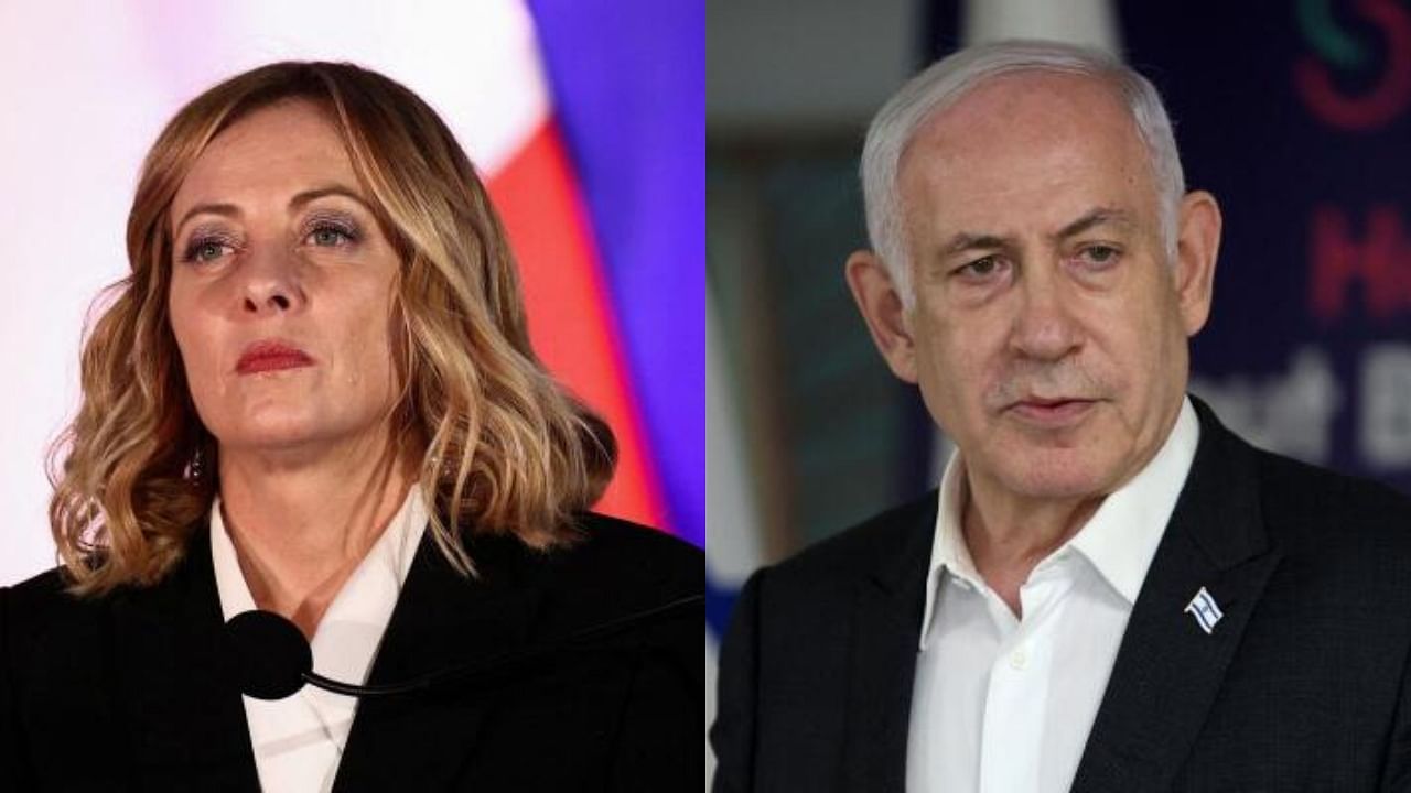 <div class="paragraphs"><p>Italian Prime Minister Giorgia Meloni (L) and her Israeli counterpart Benjamin Netanyahu (R).</p></div>