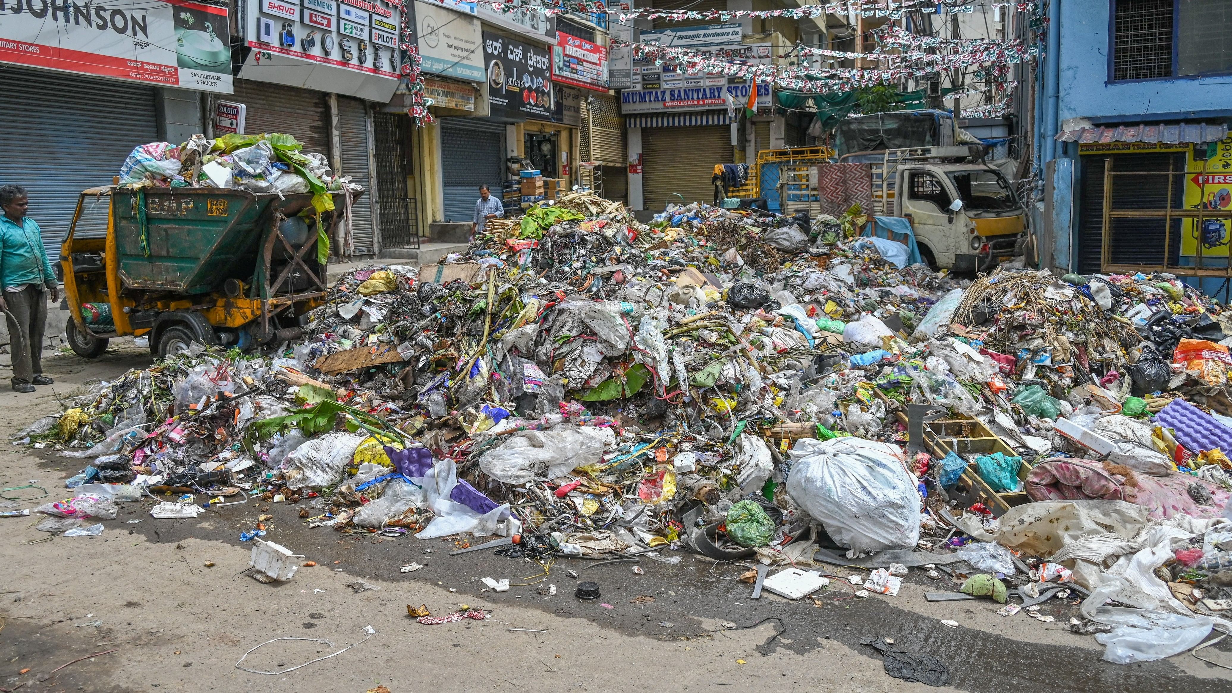 <div class="paragraphs"><p>Heaps of garbage at M Rama Rao Road-SJP Road Cross.</p></div>